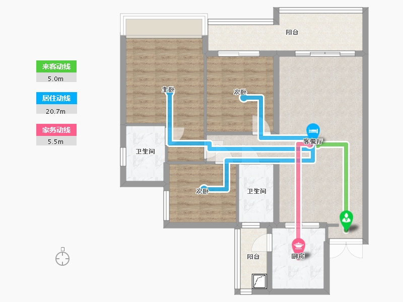 广东省-广州市-祈福名望天下-89.79-户型库-动静线