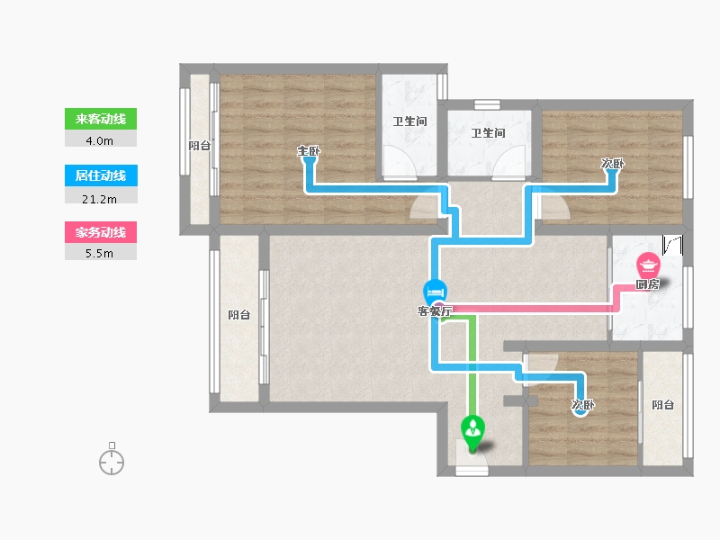 河南省-安阳市-金秋九里庭院-115.00-户型库-动静线