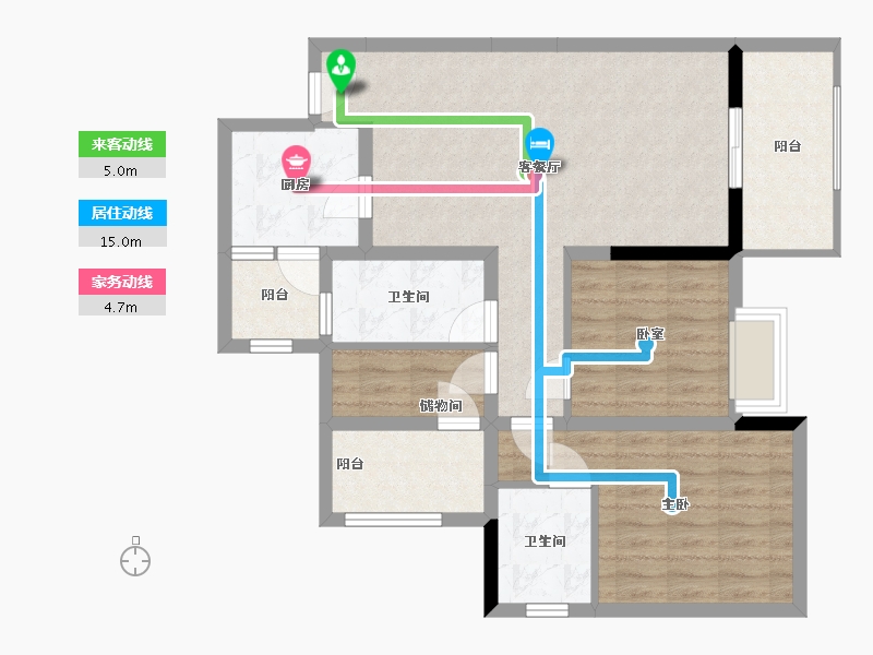 四川省-成都市-秦皇帝景锦玥邸-87.38-户型库-动静线