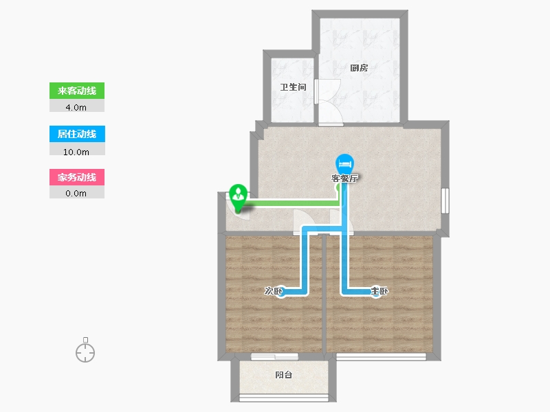 浙江省-宁波市-姚江花园-75.56-户型库-动静线