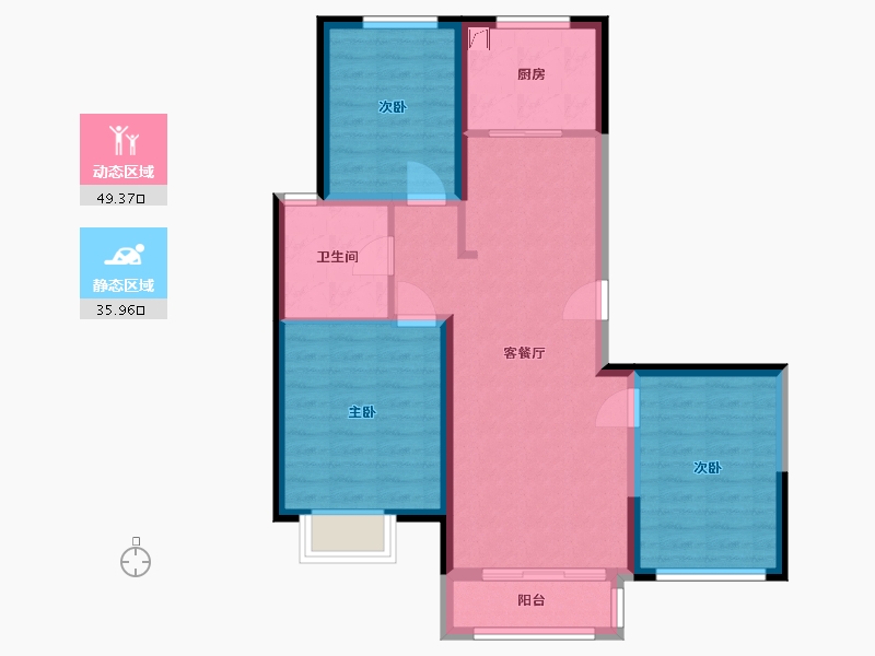 河北省-唐山市-海语昕居-110.00-户型库-动静分区