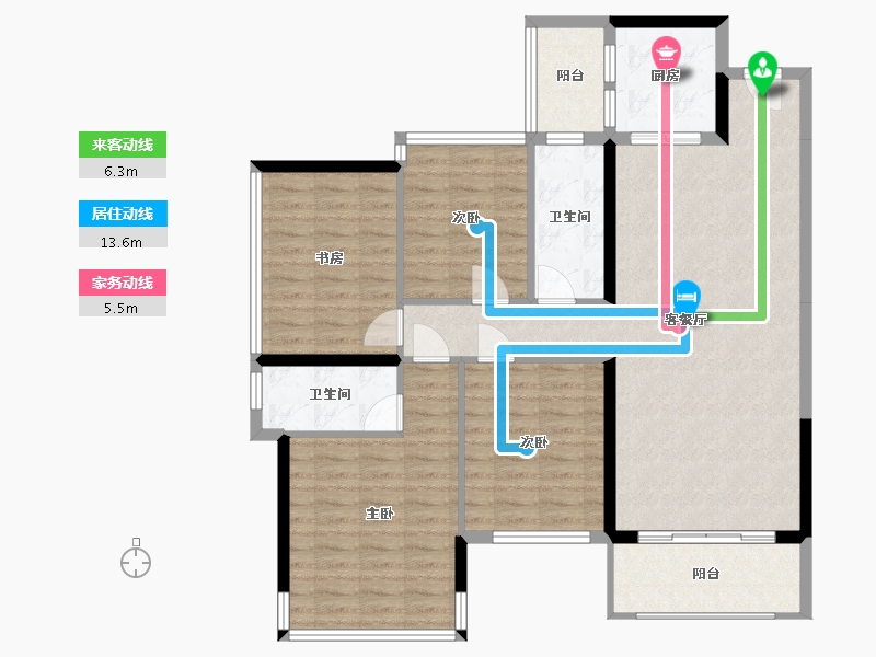 广西壮族自治区-玉林市-喜润金域华府-109.00-户型库-动静线