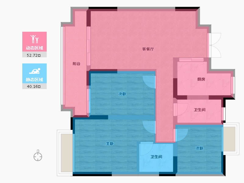 安徽省-滁州市-鸿博书苑-88.00-户型库-动静分区