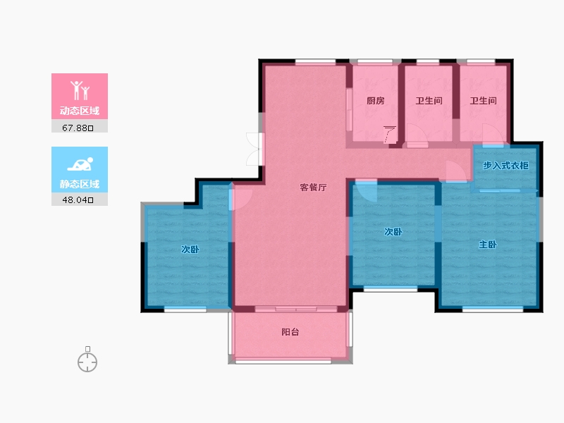 江苏省-淮安市-泽瑞悦公馆-103.00-户型库-动静分区