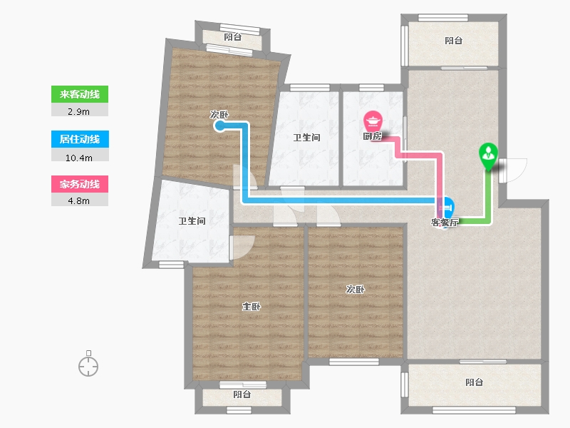 湖北省-武汉市-南国明珠-116.00-户型库-动静线