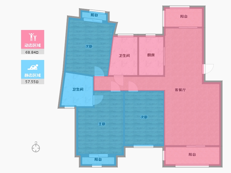 湖北省-武汉市-南国明珠-116.00-户型库-动静分区