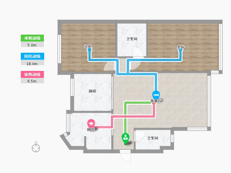 广东省-广州市-星河湾星苑-84.23-户型库-动静线