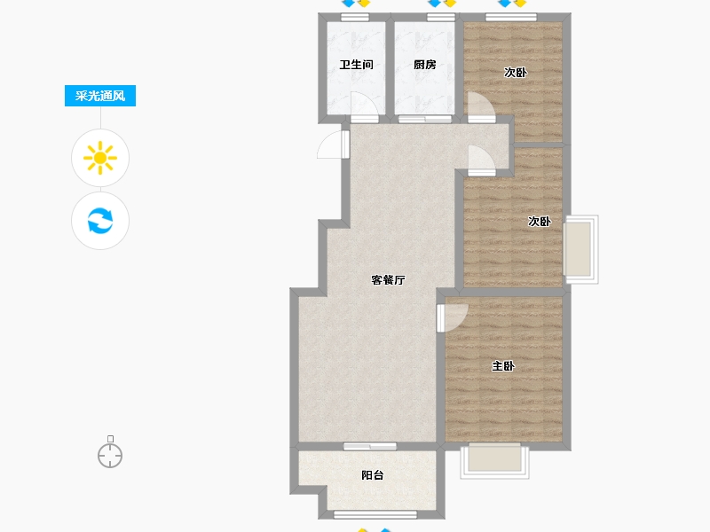 山东省-日照市-德瑞锦绣华府-95.00-户型库-采光通风