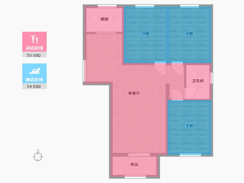 河北省-衡水市-尚品林溪-84.65-户型库-动静分区