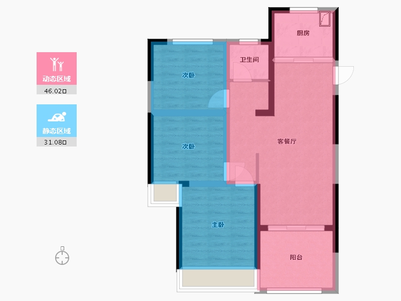 江苏省-南京市-明发江湾新城-71.02-户型库-动静分区