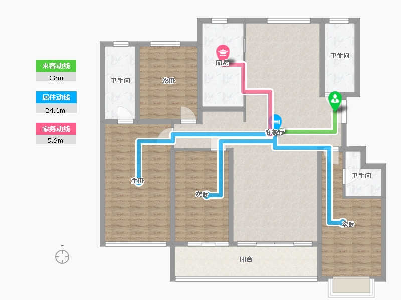 山东省-潍坊市-温莎公馆-150.00-户型库-动静线