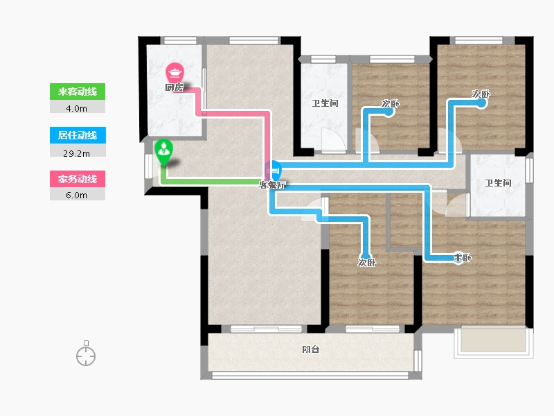 湖北省-孝感市-孟宗凤凰城-110.00-户型库-动静线