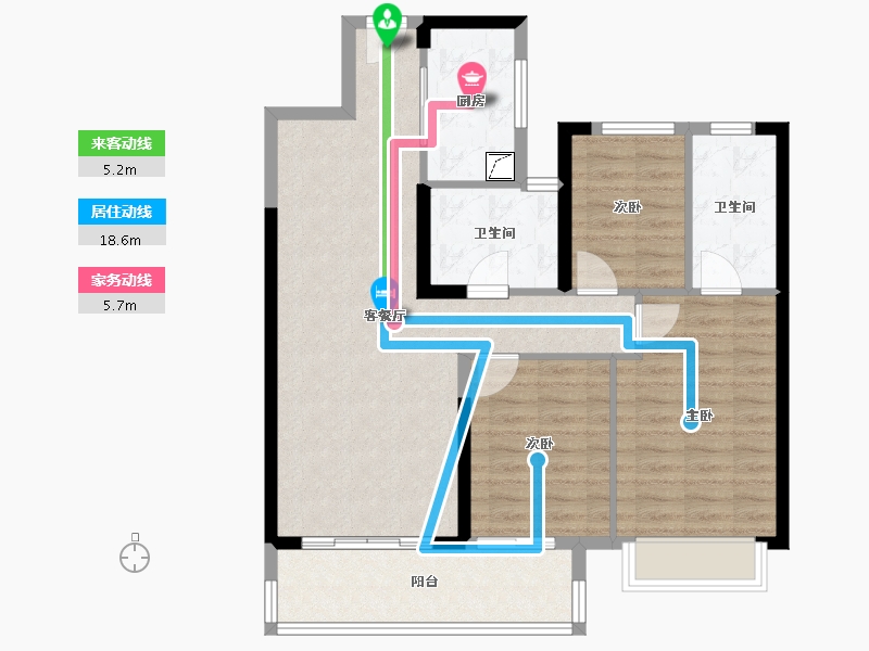 湖北省-武汉市-临江府-88.00-户型库-动静线