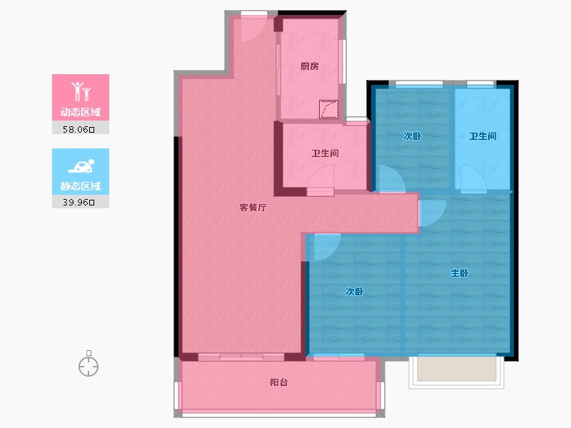 湖北省-武汉市-临江府-88.00-户型库-动静分区