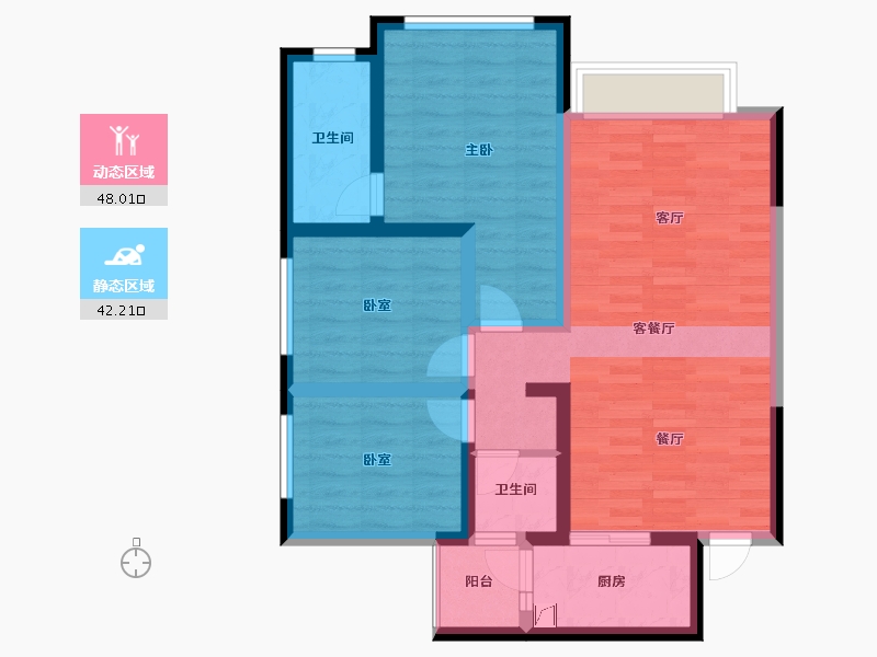 四川省-自贡市-华商墨香郡-90.00-户型库-动静分区