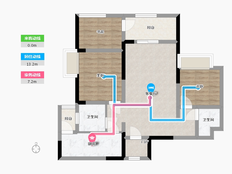 四川省-绵阳市-水晶郦城-80.00-户型库-动静线