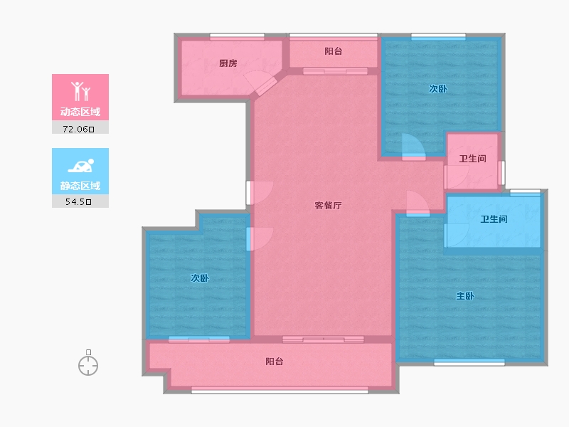 山东省-菏泽市-星月绿城-113.98-户型库-动静分区