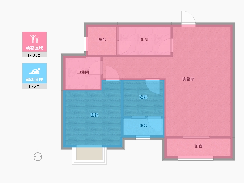 重庆-重庆市-鸿府-59.33-户型库-动静分区