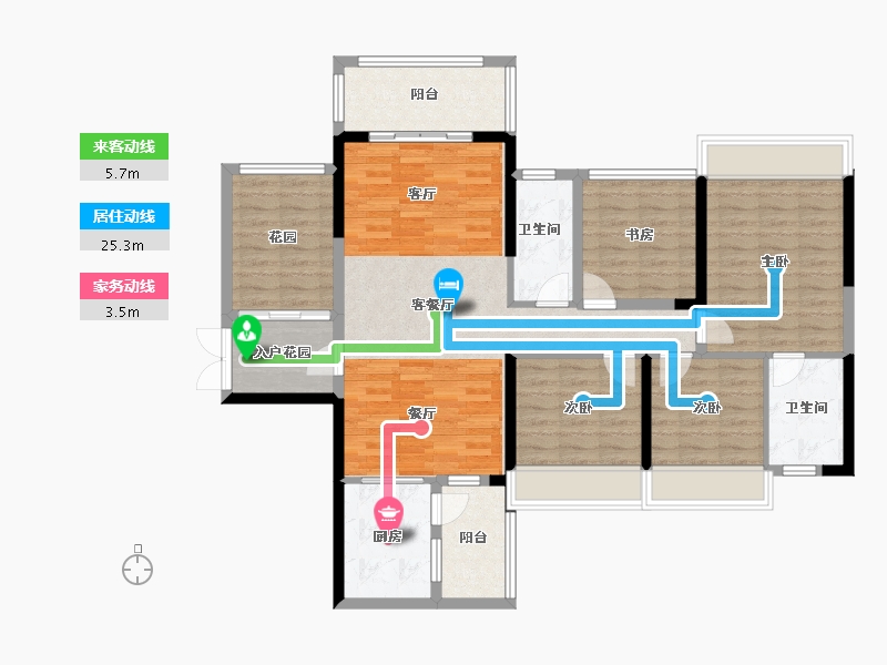 广西壮族自治区-贵港市-迎宾华府-126.00-户型库-动静线