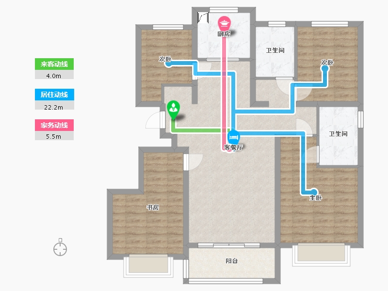 山东省-济南市-东海花园-104.00-户型库-动静线