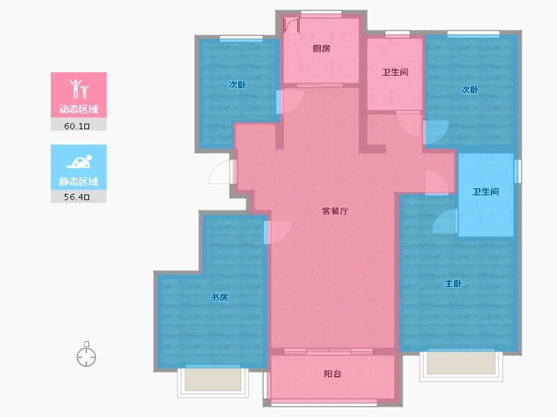 山东省-济南市-东海花园-104.00-户型库-动静分区