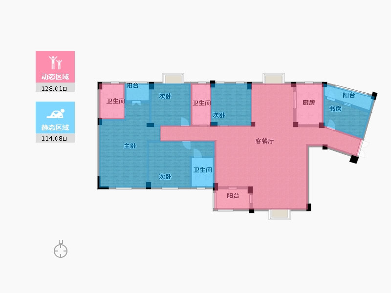 广西壮族自治区-南宁市-恒大苹果园-220.00-户型库-动静分区