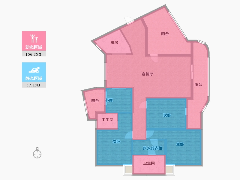 广东省-中山市-顺景壹号院-181.00-户型库-动静分区