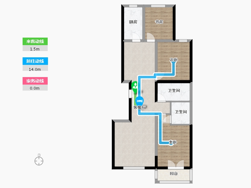 河北省-承德市-隆化县阳光新城-119.00-户型库-动静线