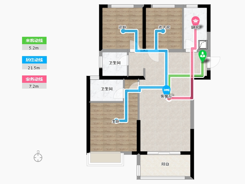 江西省-赣州市-保利嘉福领秀山-85.00-户型库-动静线