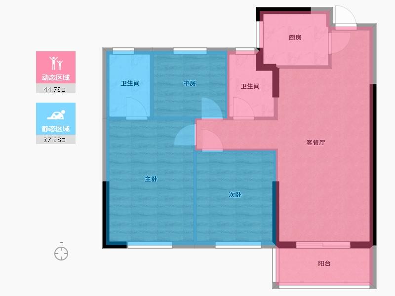 福建省-福州市-中庚·香山新时代-85.00-户型库-动静分区