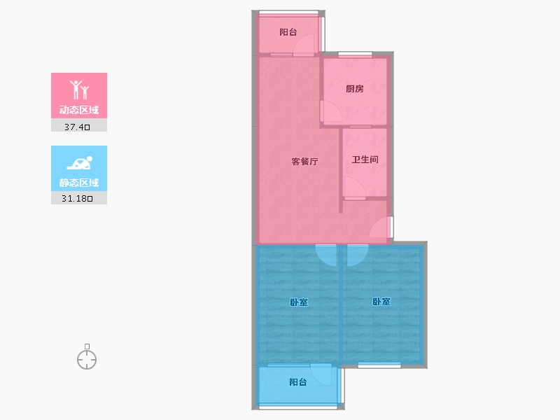 山东省-济南市-机车工厂九宿舍-71.93-户型库-动静分区