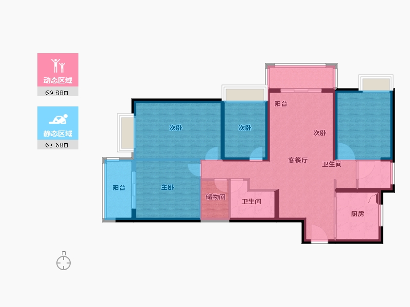 湖北省-武汉市-武昌-120.00-户型库-动静分区