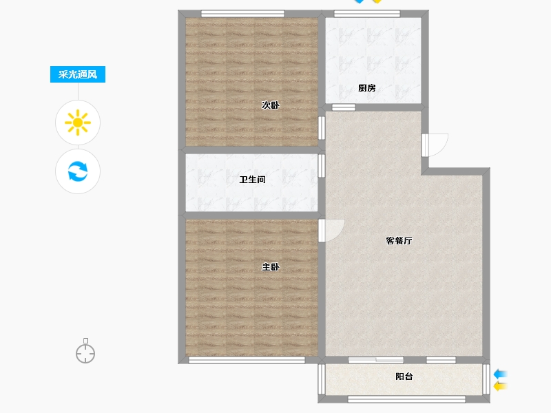 山西省-晋中市-杏花苑-108.00-户型库-采光通风