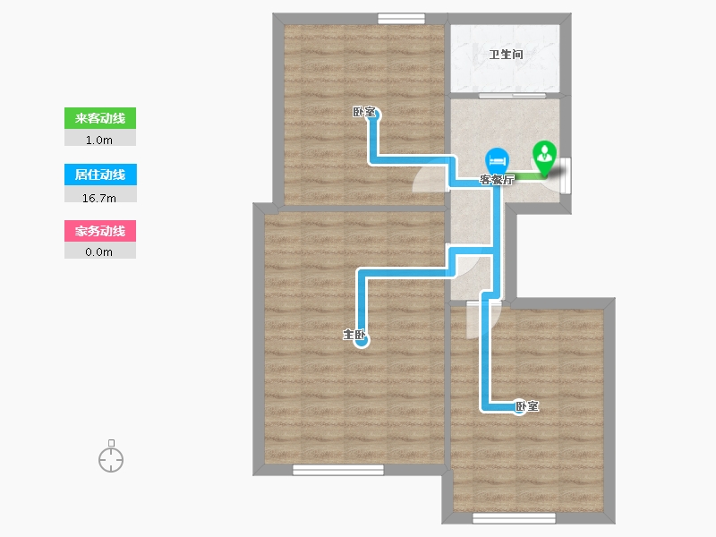 江苏省-苏州市-苏纶新村-65.00-户型库-动静线