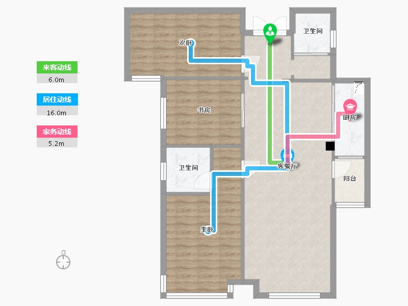 湖南省-常德市-朝阳公馆-102.00-户型库-动静线