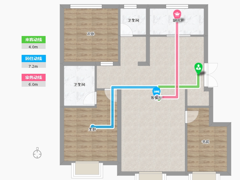 黑龙江省-佳木斯市-伟业悦府-123.83-户型库-动静线