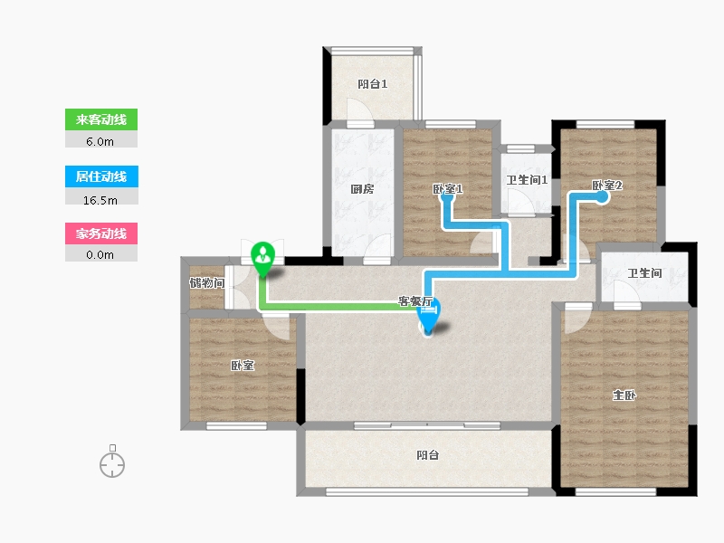 贵州省-黔西南布依族苗族自治州-新天地-120.00-户型库-动静线