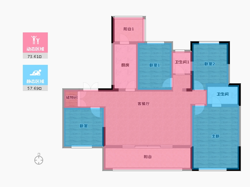 贵州省-黔西南布依族苗族自治州-新天地-120.00-户型库-动静分区