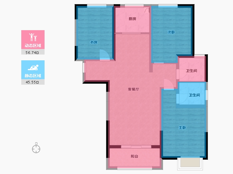 江苏省-宿迁市-运河首府-105.00-户型库-动静分区