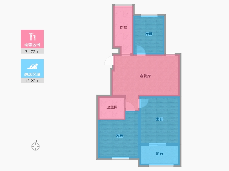 山东省-青岛市-翰林学府-74.82-户型库-动静分区