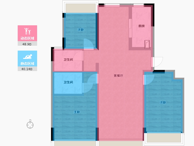 吉林省-长春市-中海尚学府-98.00-户型库-动静分区