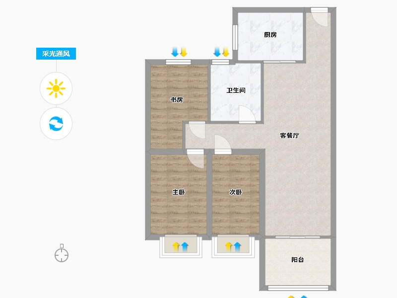 江苏省-徐州市-恒大滨河左岸-97.00-户型库-采光通风