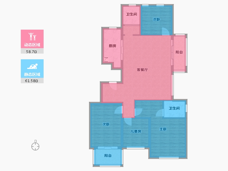 四川省-广安市-江南里-111.69-户型库-动静分区