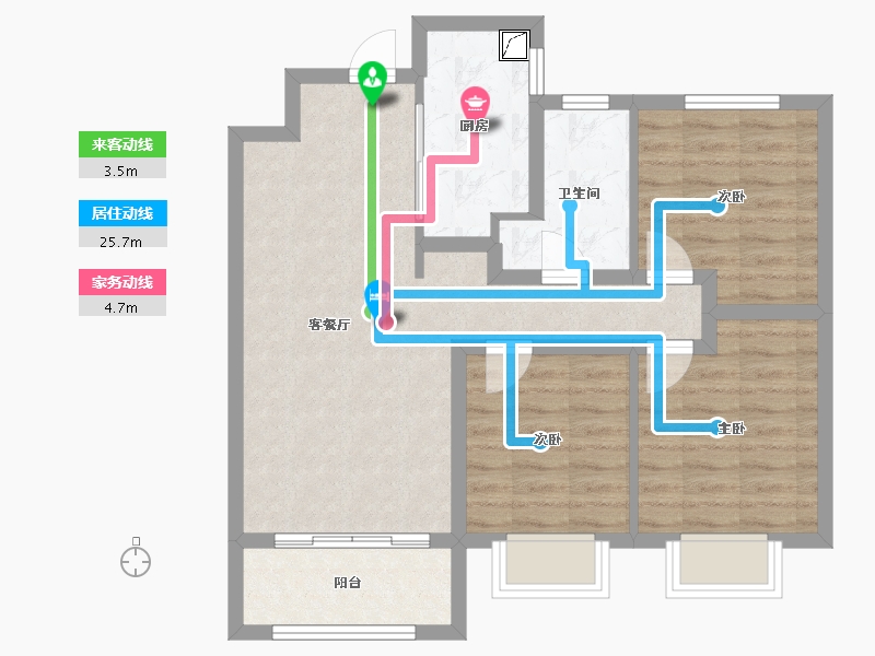 内蒙古自治区-乌兰察布市-富力湾-83.30-户型库-动静线