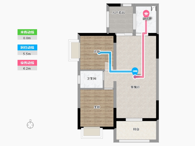 湖南省-益阳市-国富小区-73.00-户型库-动静线