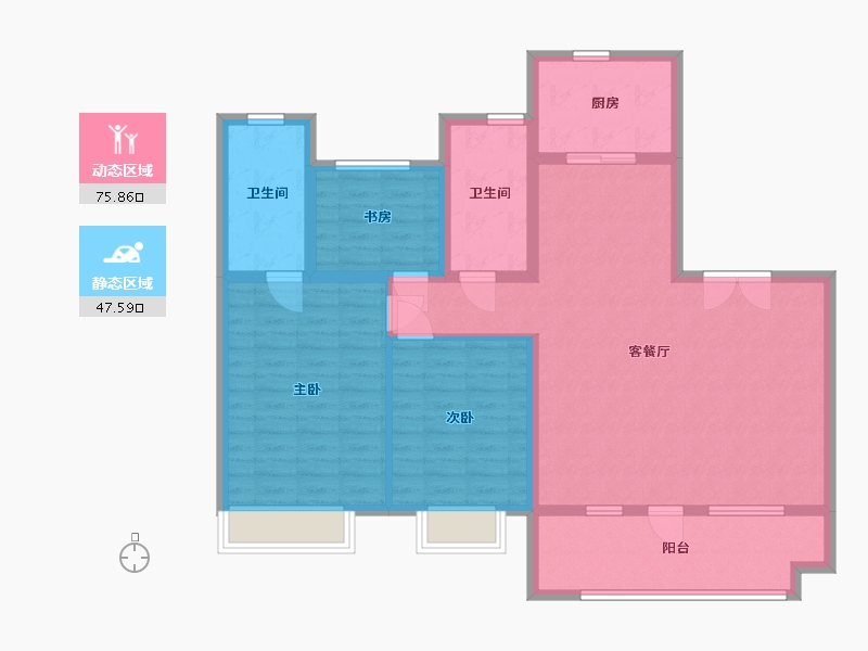 山东省-济宁市-保利城-111.00-户型库-动静分区