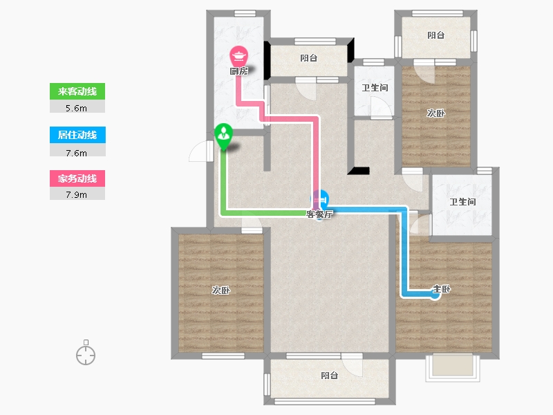 河北省-唐山市-美仑华府-146.00-户型库-动静线