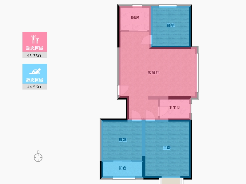 山东省-潍坊市-富春江寷泽苑-89.00-户型库-动静分区