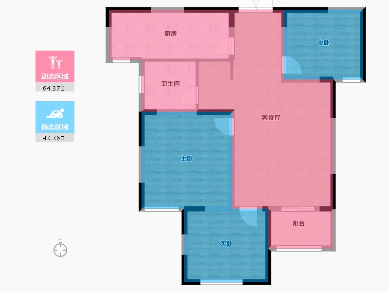 河南省-焦作市-东方今典境界-63.00-户型库-动静分区