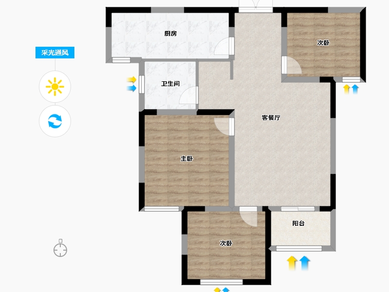 河南省-焦作市-东方今典境界-63.00-户型库-采光通风